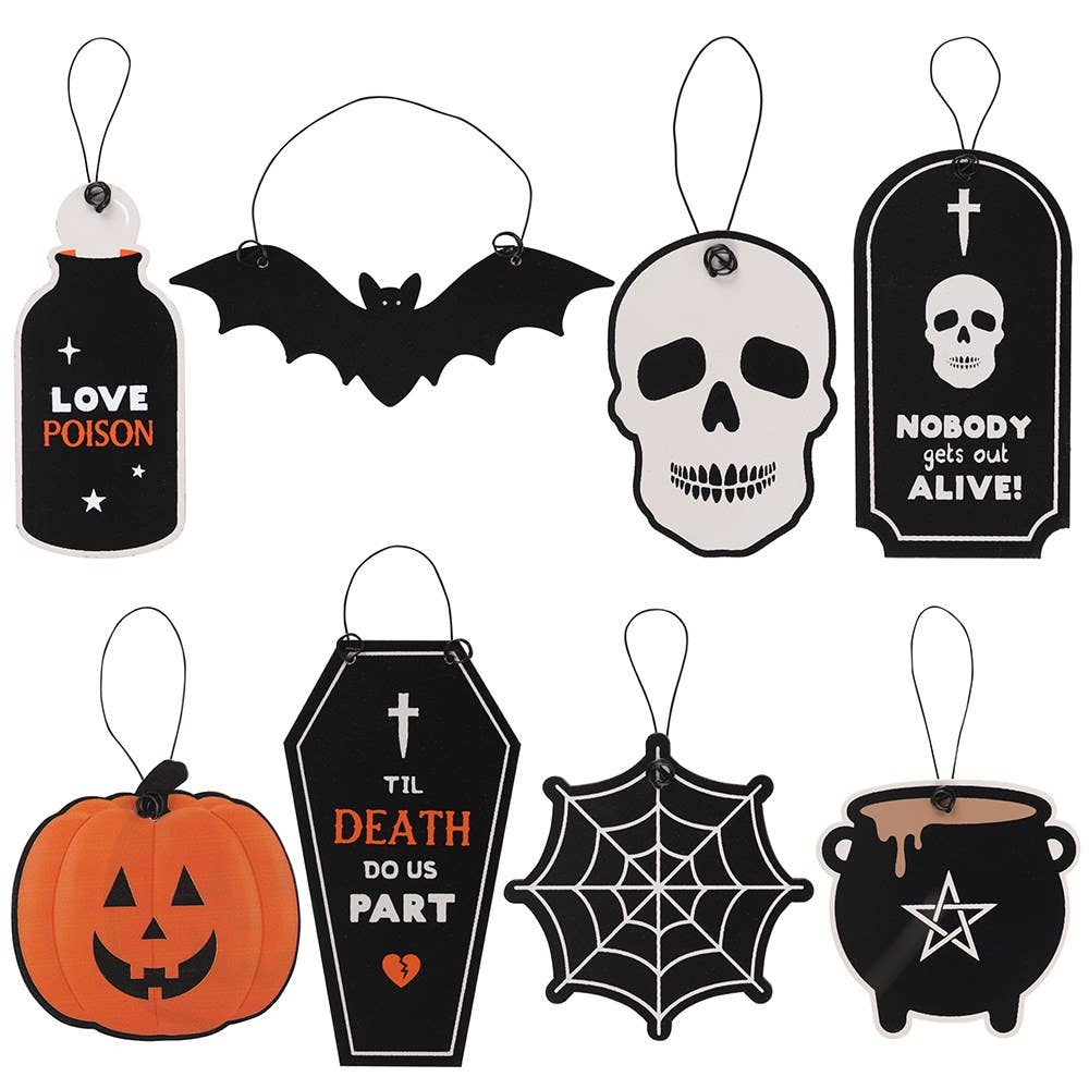 gruseligen Halloween-Minischildern