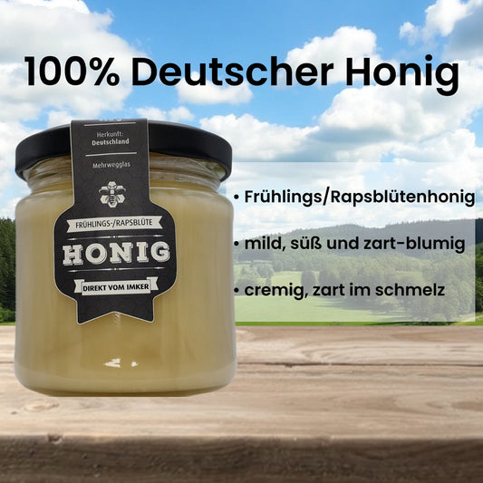 Frühlingsblüten Honig mit Rapsblüte - mild & cremig | 500g