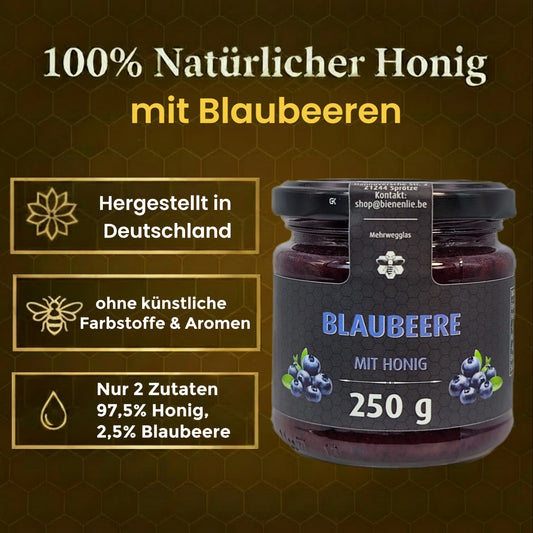 Blaubeere mit Honig - mild & fruchtig | 250g