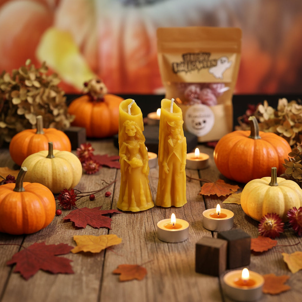 Kerze "Skull Paar" 🎃 Handgegossen