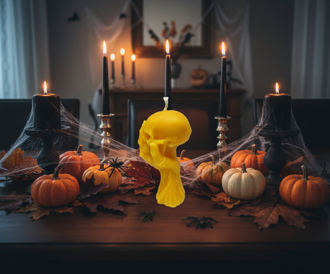 Kerze "Skull Hand" Handgegossen