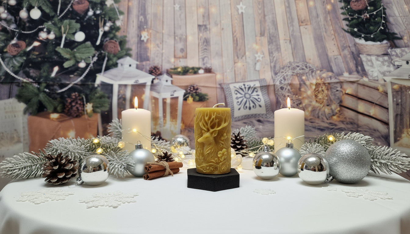 Kerze Hirschkopf Motiv