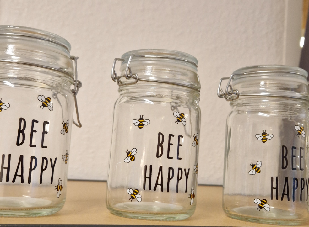 Einmachglas "Bee Happy"