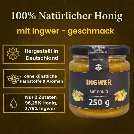 Ingwer mit Honig - würzig & leicht scharf | 250g
