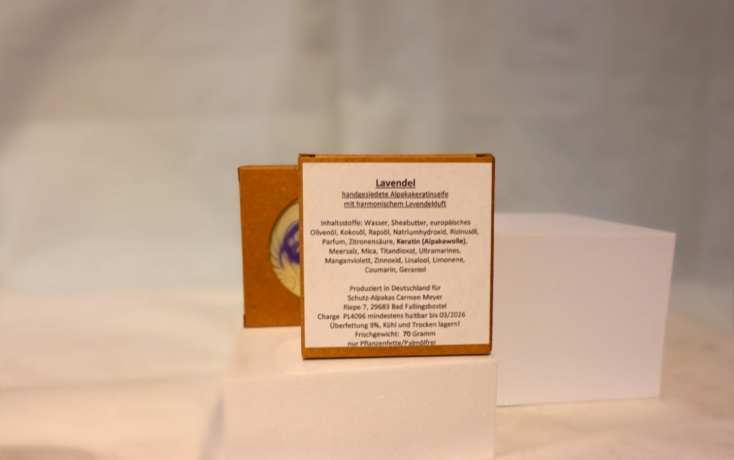 Alpakakeratinseife - "Lavendel" - Handgesiedet