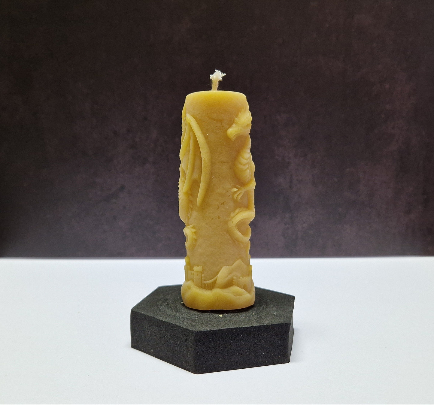 Kerze Drachen über Schloß Motiv