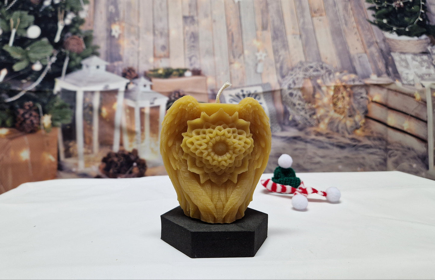 Kerze Engelsflügel Motiv