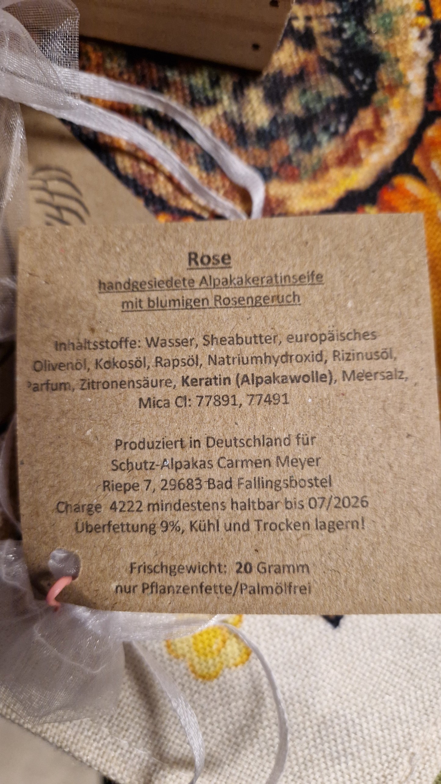 Alpakakeratinseife - "Gästeseifen" - Handgesiedet