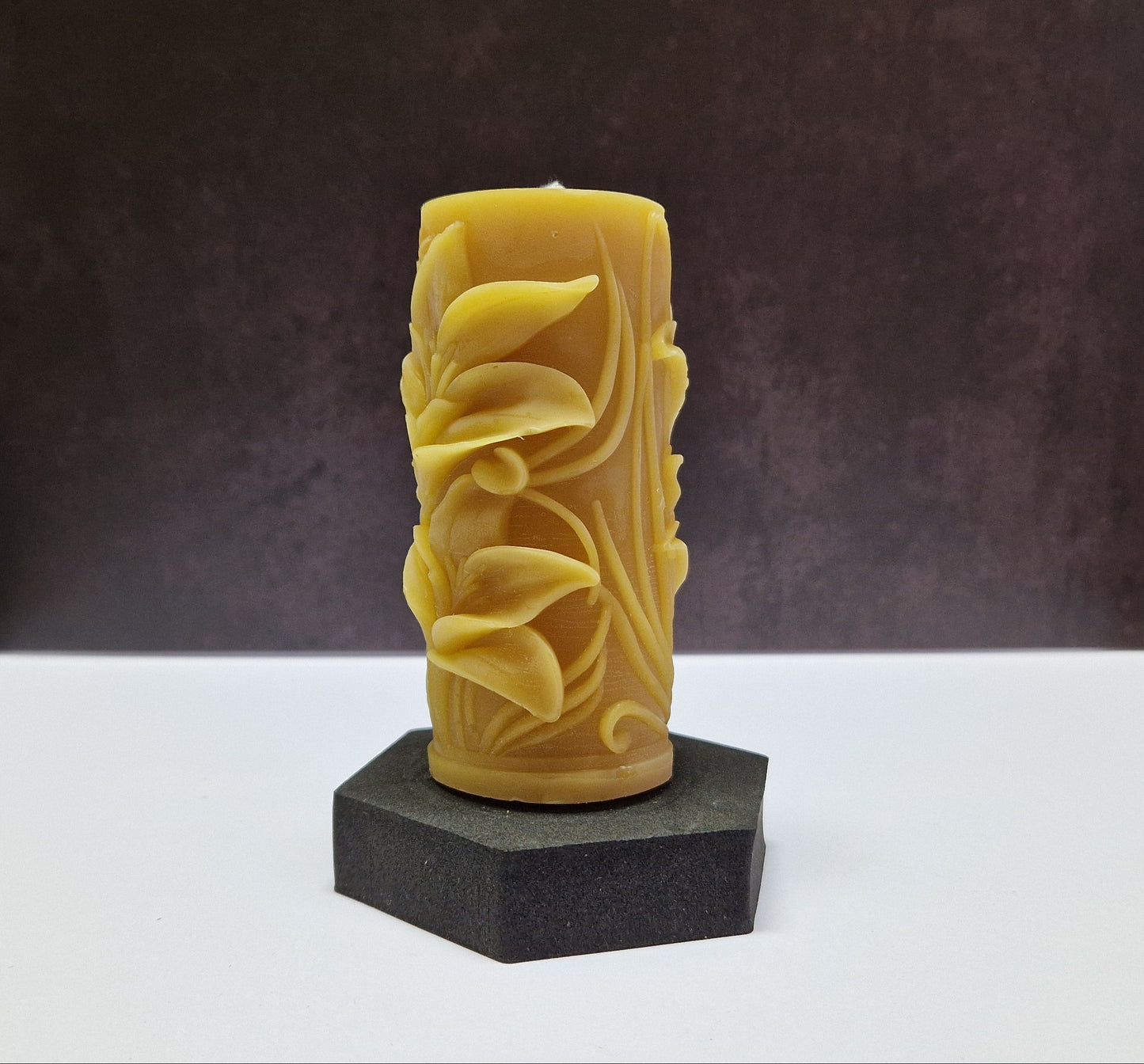 Kerze 2 Lilien Motiv