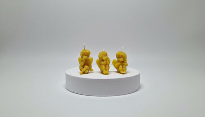 Kerze sitzende Engel (3er)