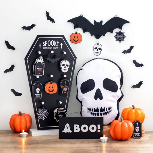 gruseligen Halloween-Minischildern