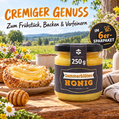 6'er Sommerblütenhonig 250g Sparpaket