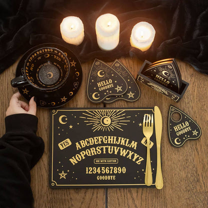 Untersetzer-Set Ouija-Brett Planchette