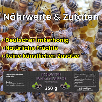 Schwarze Johannisbeere trifft Honig 250g