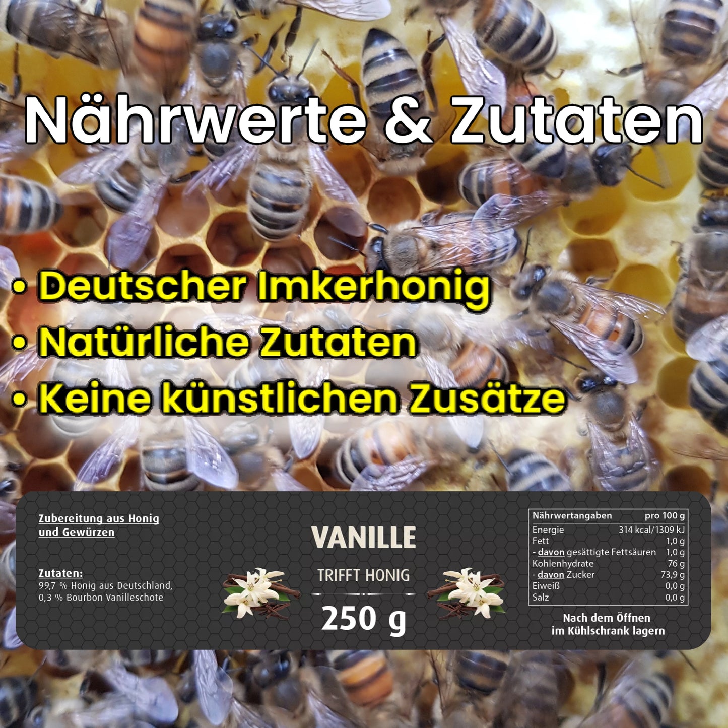 Vanille trifft Honig 250g
