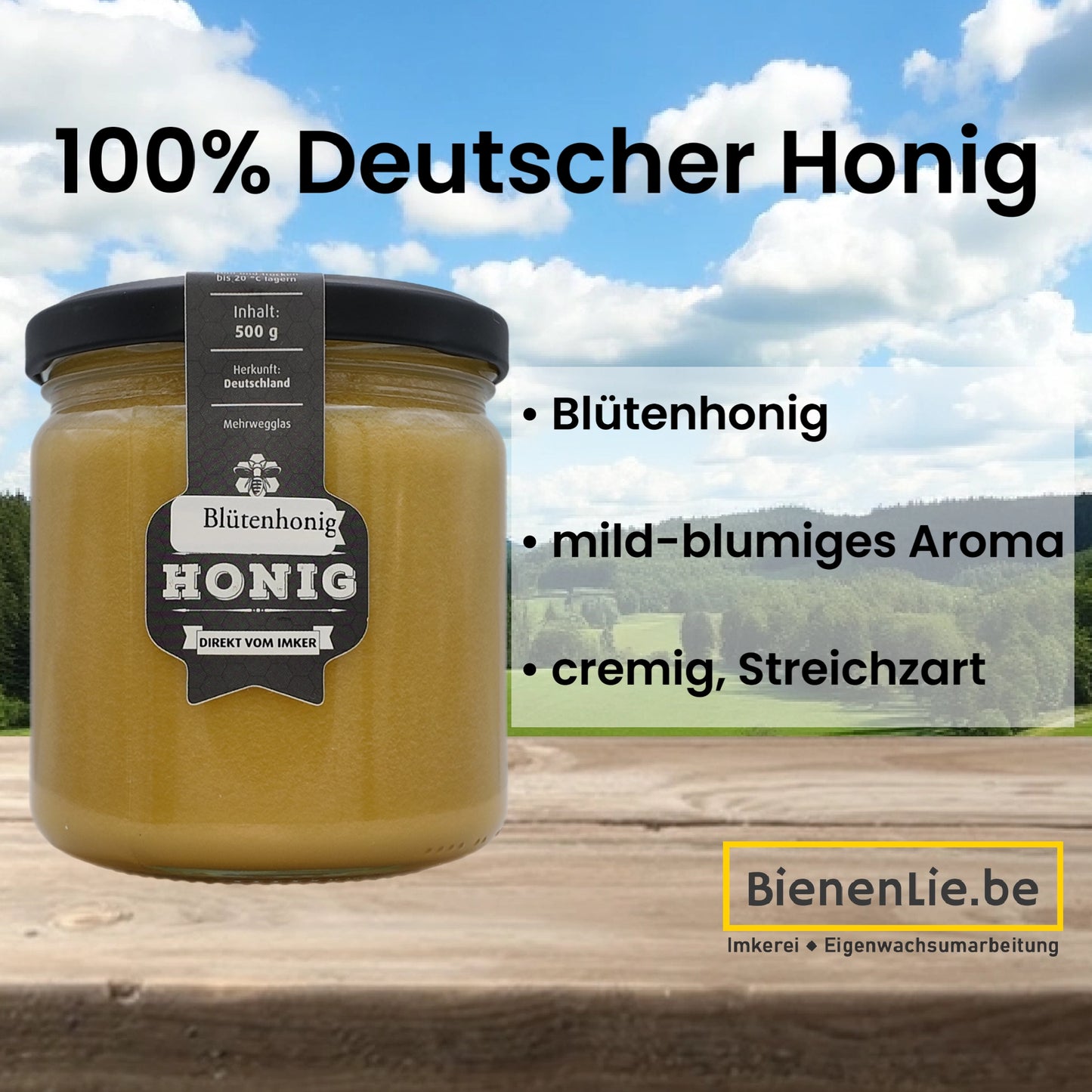 Blütenhonig 500g cremig und streichzart