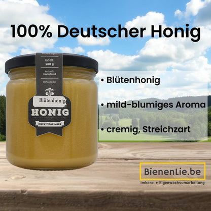 Blütenhonig 500g cremig und streichzart
