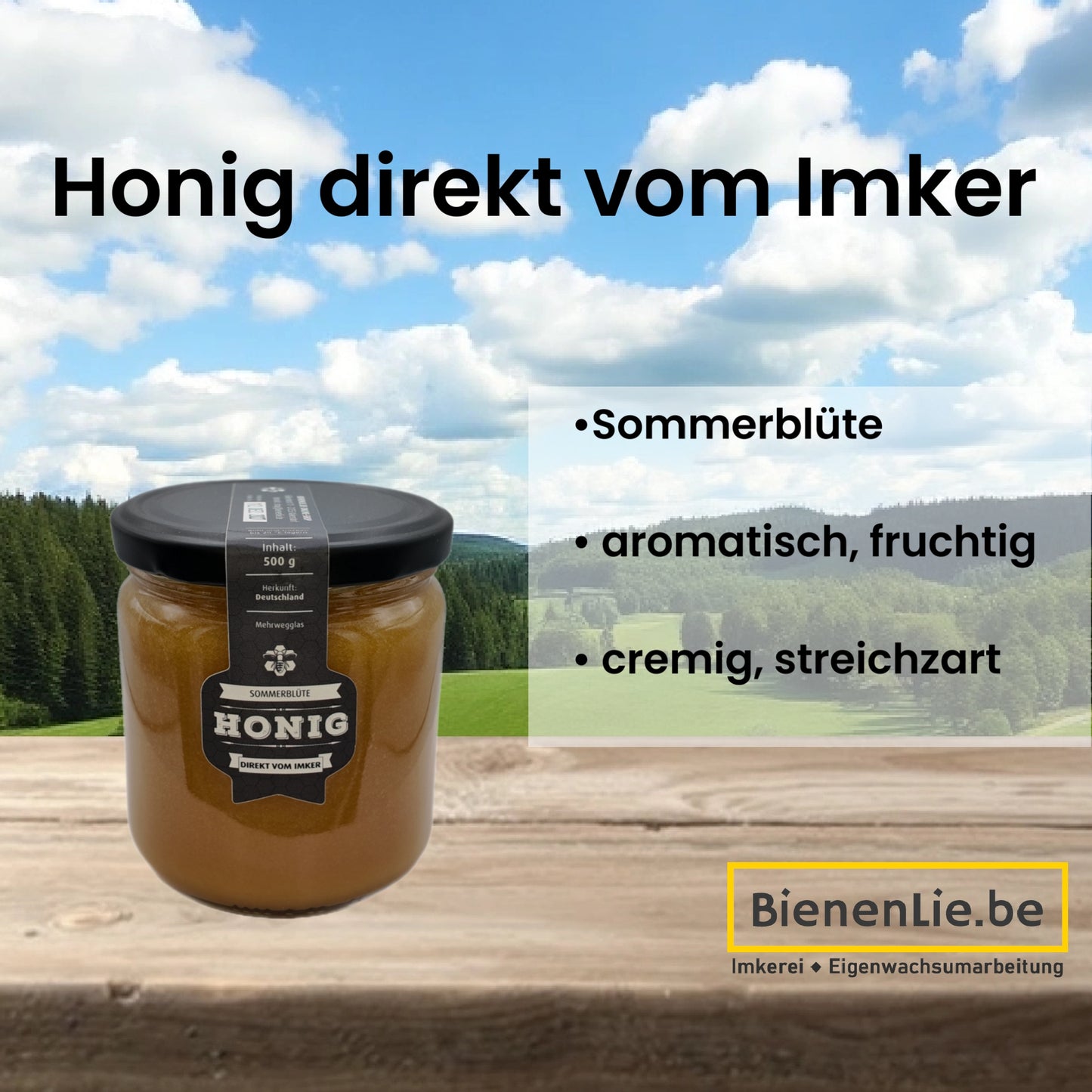 Deutscher Sommerblüten Honig 500g