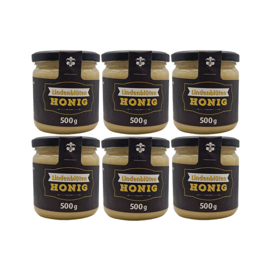 6 Gläser Lindenblütenhonig 500g
