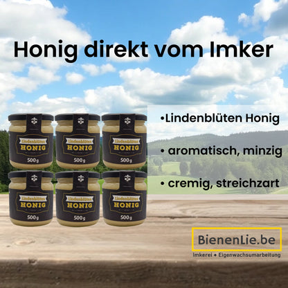 6 Gläser Lindenblütenhonig
