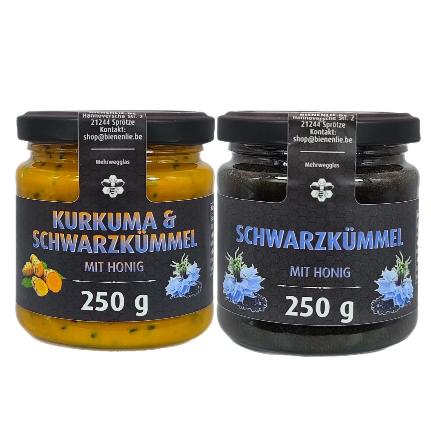 Sparpaket – Schwarzkümmel mit Honig & Kurkuma Schwarzkümmel mit Honig | je 250g