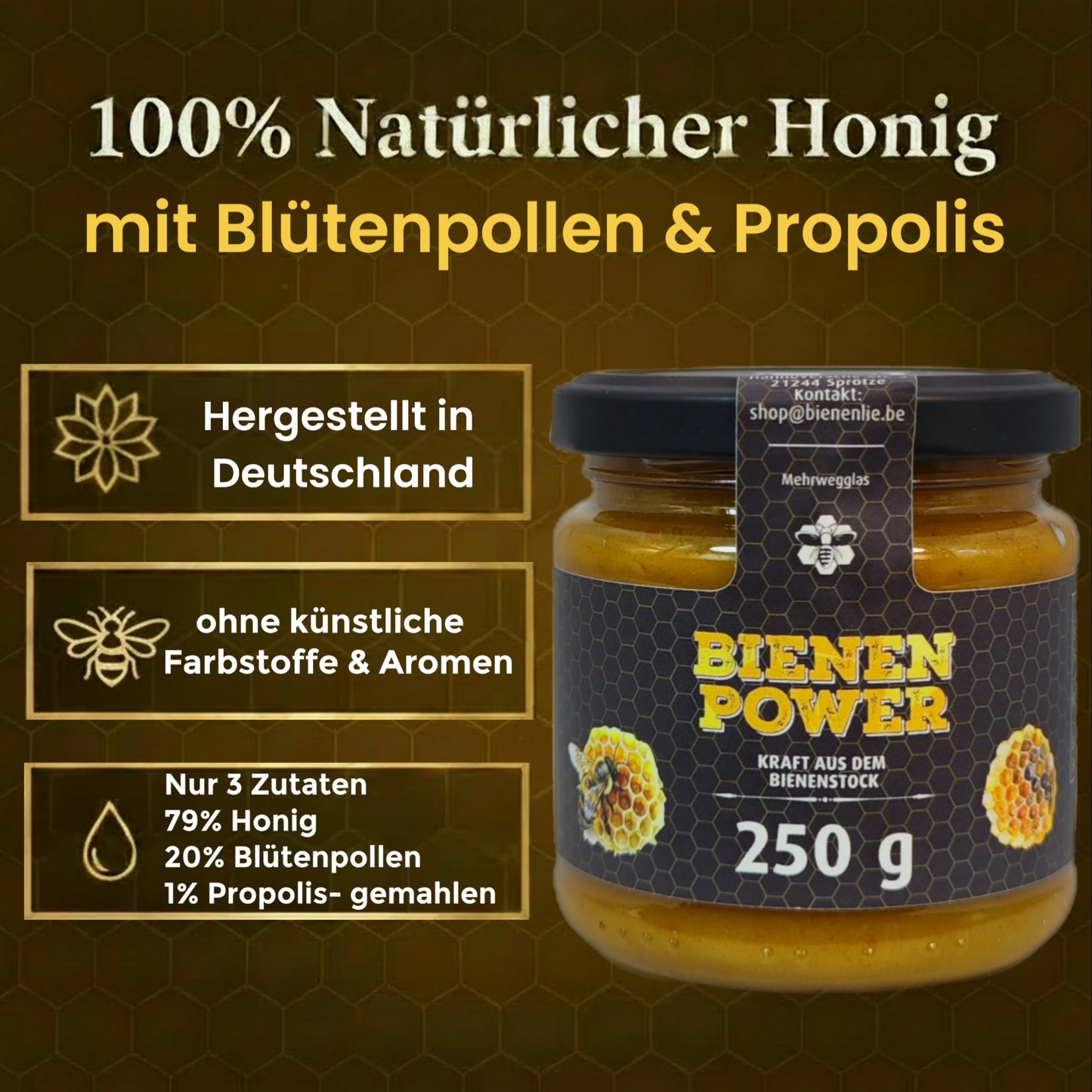 Schwarzkümmel Power Trio | Kurkuma Schwarzkümmel, Bienenpower & Schwarzkümmel mit Honig – je 250g