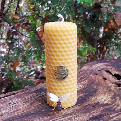 Bienenwachskerze-gedreht