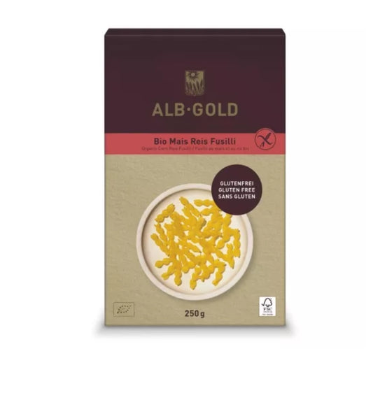 Mais Reis Fusilli Papierverpackung 250g