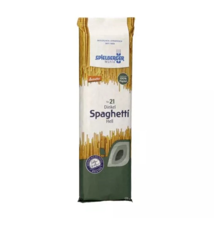 Dinkel Spaghetti hell Papier 500g