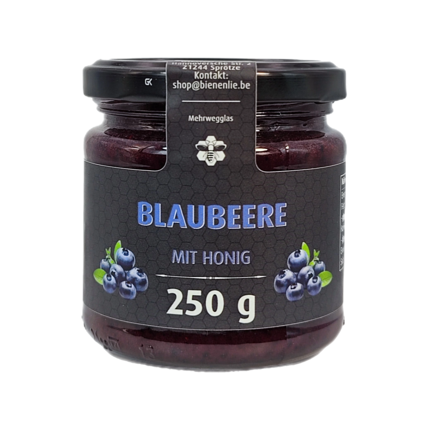Frucht mit Honig 4'er set- Erdbeere, Blaubeere, Brombeere, Schwarze Johannesbeere im Set