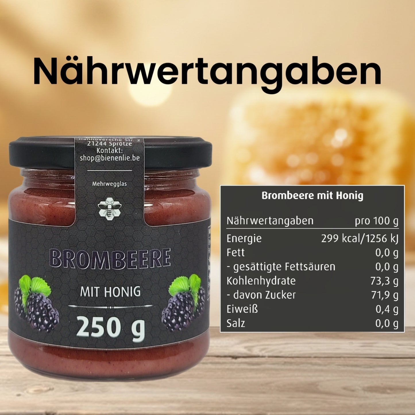 Brombeere mit Honig - fruchtig & säuerlich | 250g