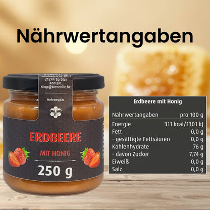 Frucht mit Honig 4'er set- Erdbeere, Blaubeere, Brombeere, Schwarze Johannesbeere im Set