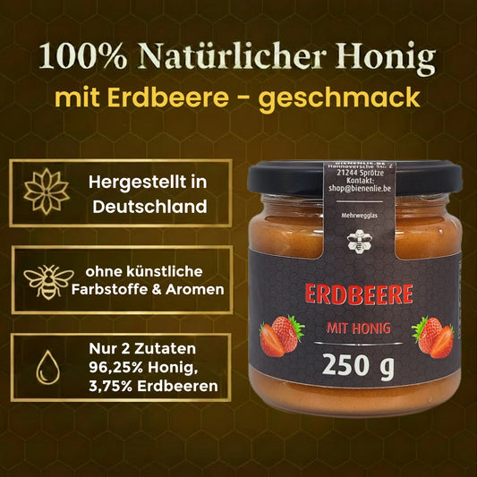 Erdbeere mit Honig - fruchtig, süß & cremig | 250g