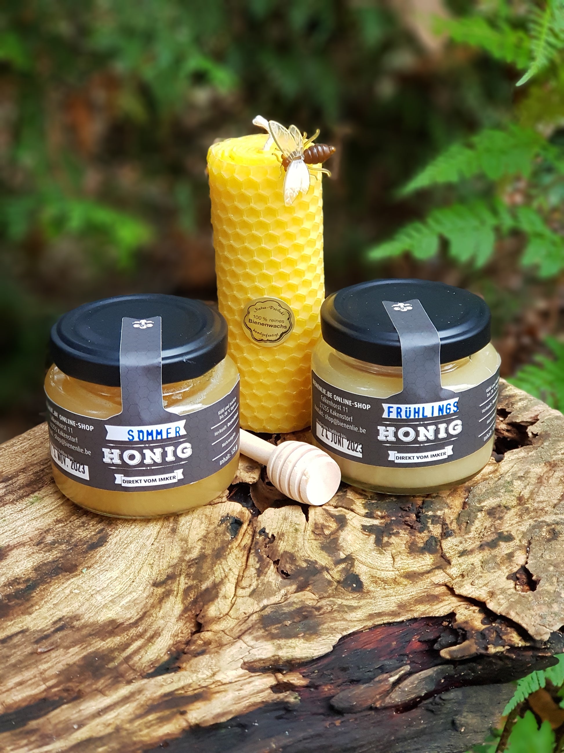 Geschenkset-Honig-mit-Kerze