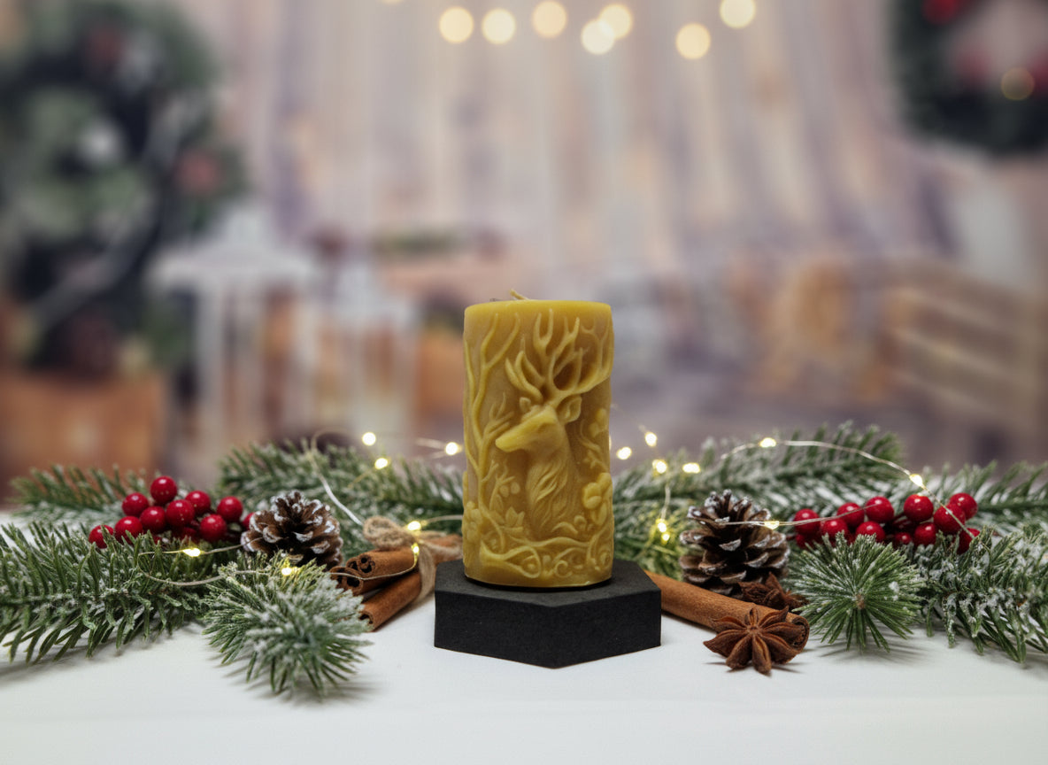 Kerze Hirschkopf Motiv