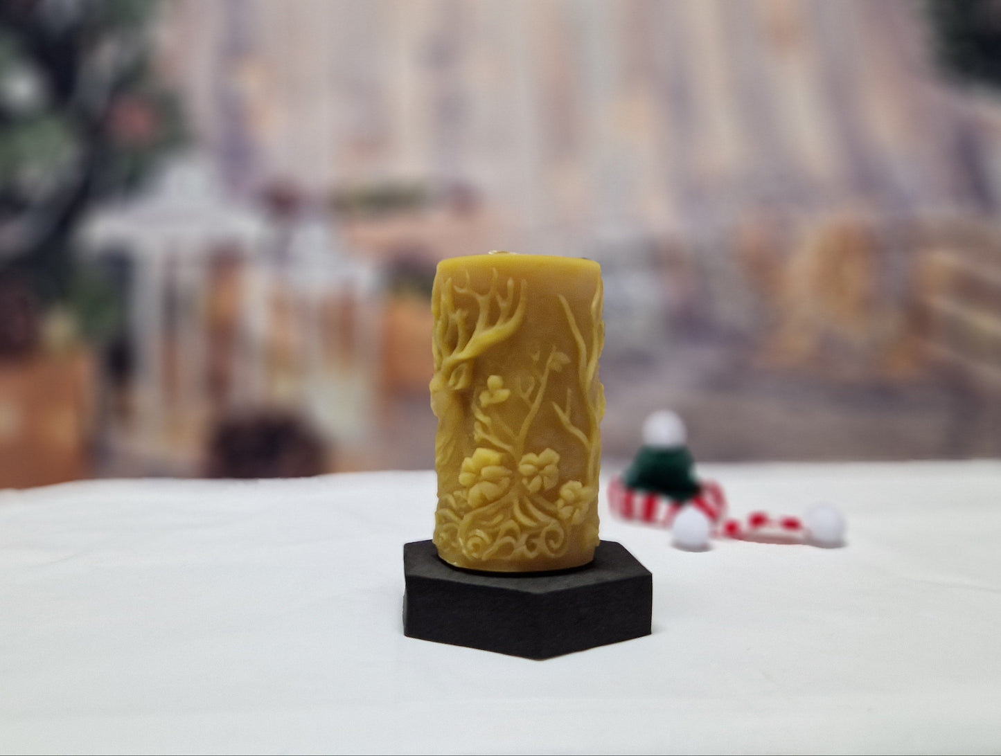 Kerze Hirschkopf Motiv