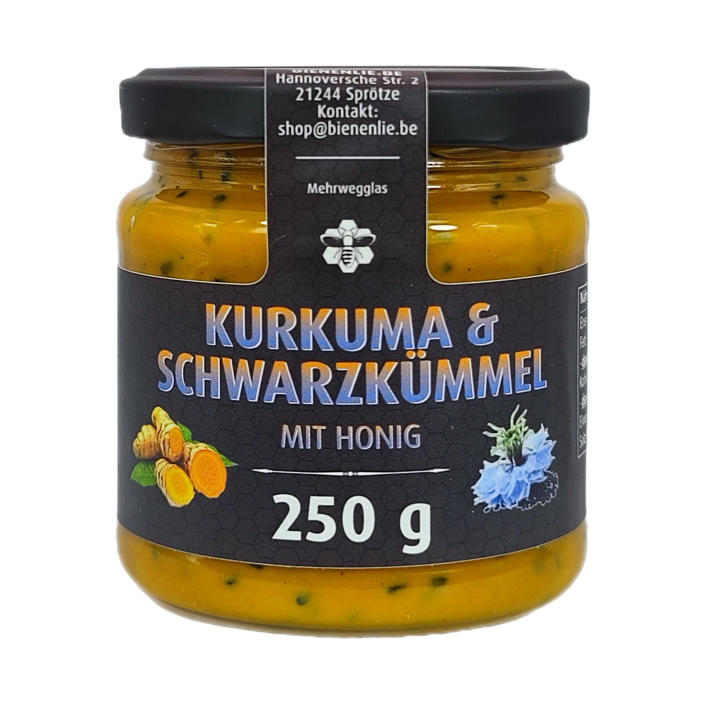 Kurkuma Schwarzkümmel mit Honig -würzig & bitter | 250g