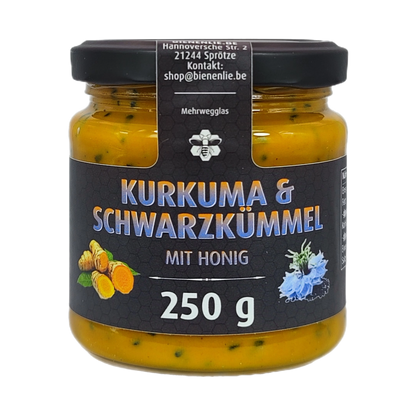 Kurkuma Schwarzkümmel mit Honig -würzig & bitter | 250g