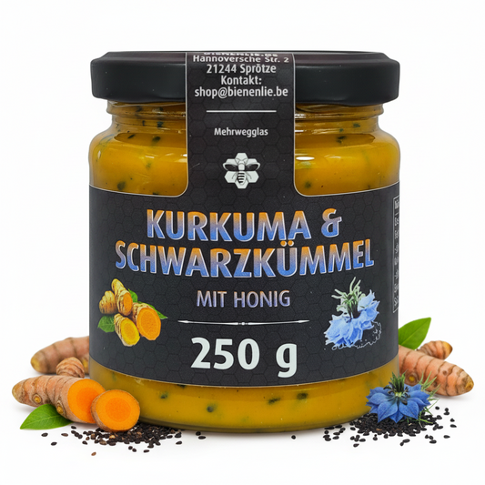 Kurkuma Schwarzkümmel mit Honig -würzig & bitter | 250g