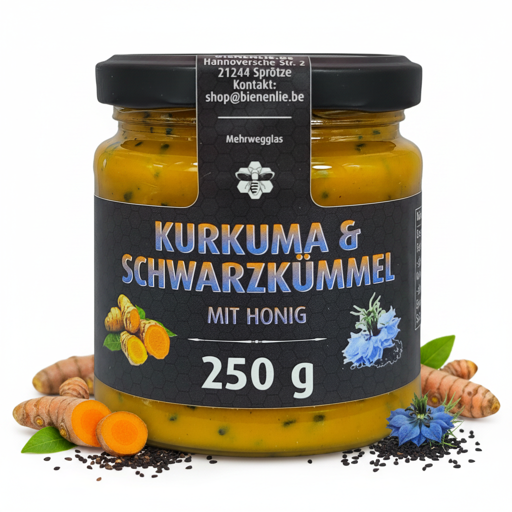 Sparpaket | Kurkuma-Schwarzkümmel mit Honig 250g -im  3`er Set