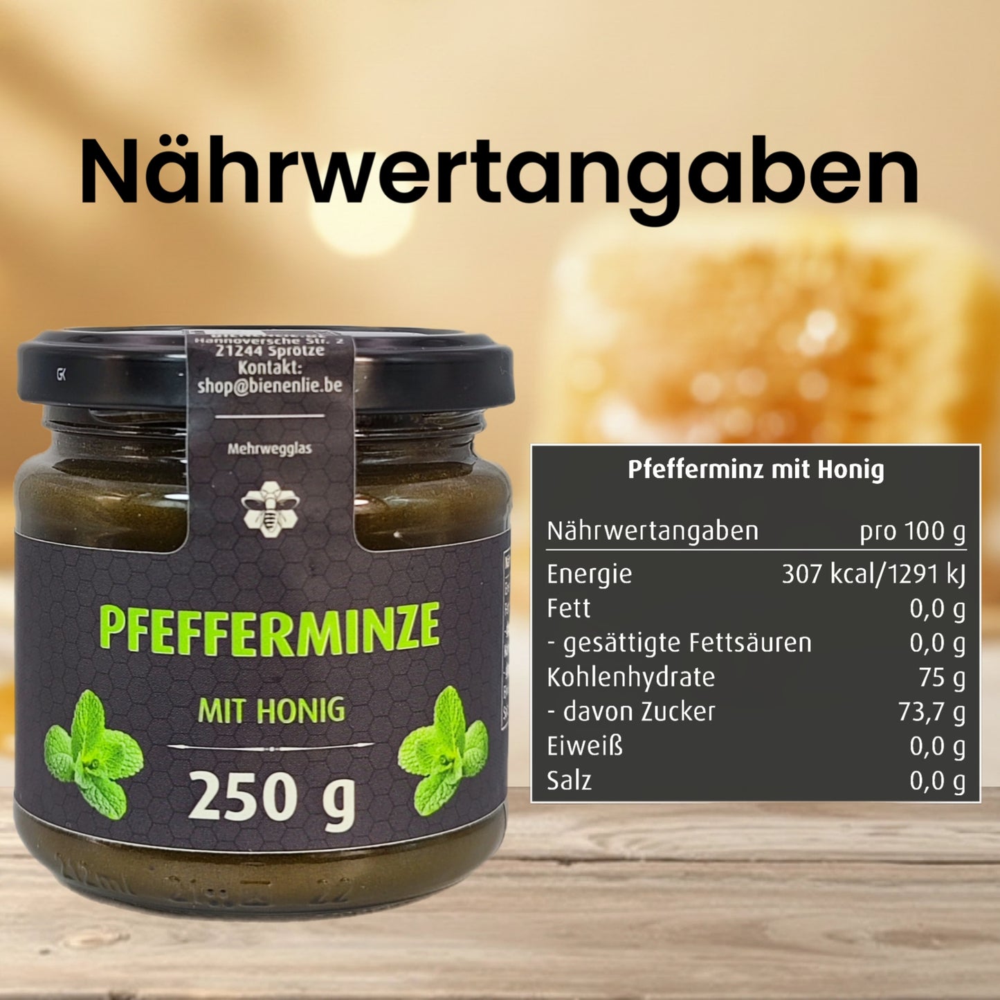 Pfefferminze mit Honig - kühl & minzig | 250g