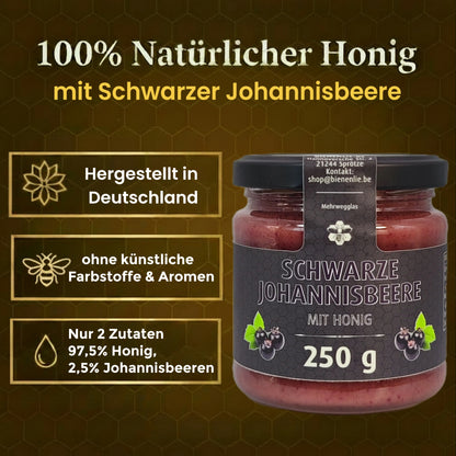 Frucht mit Honig 4'er set- Erdbeere, Blaubeere, Brombeere, Schwarze Johannesbeere im Set