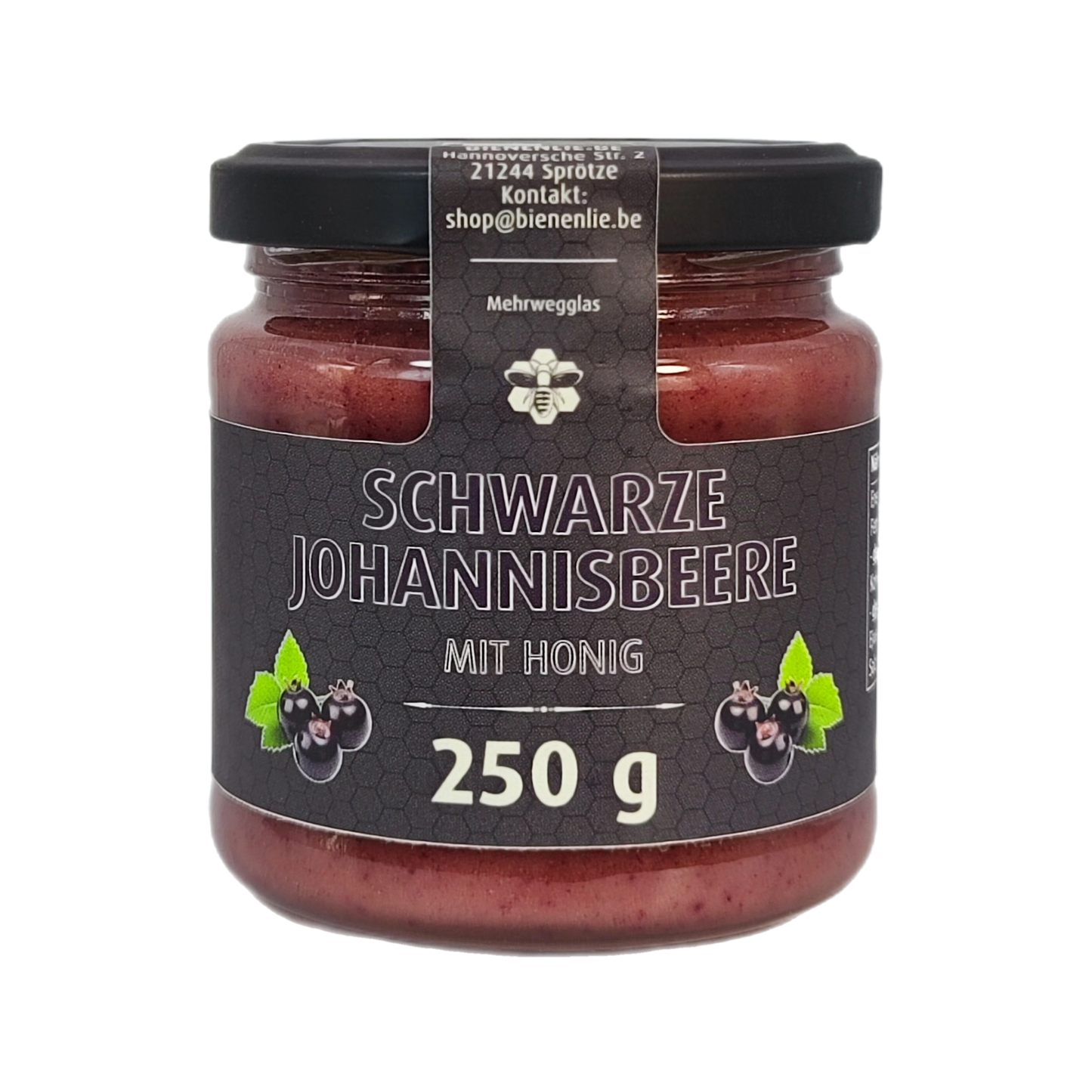 Frucht mit Honig 4'er set- Erdbeere, Blaubeere, Brombeere, Schwarze Johannesbeere im Set