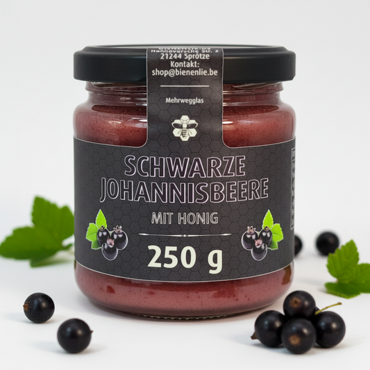 Schwarze Johannisbeere mit Honig - fruchtig & kräftig | 250g