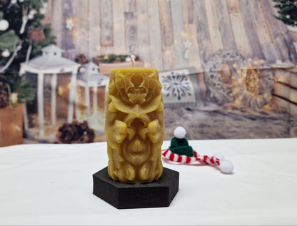 Kerze Ahornblatt Motiv