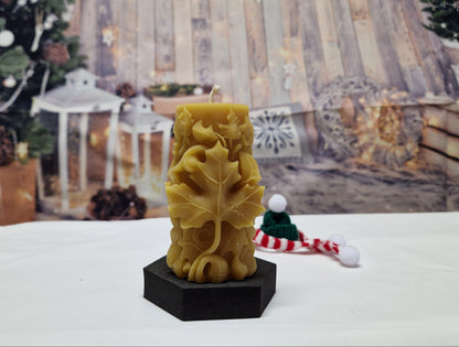 Kerze Ahornblatt Motiv