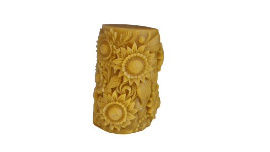 Kerze Sonnenblumen Motiv