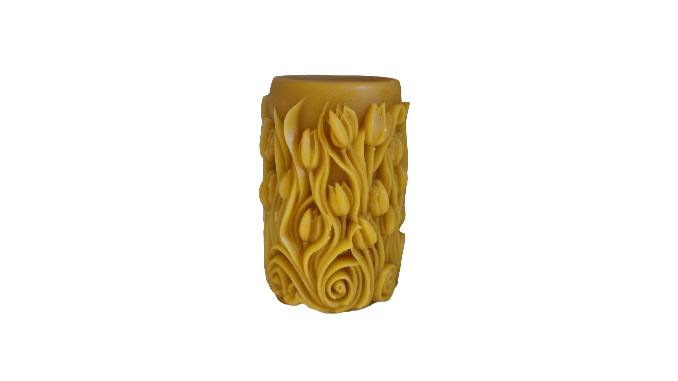 Kerze Tulpen Motiv
