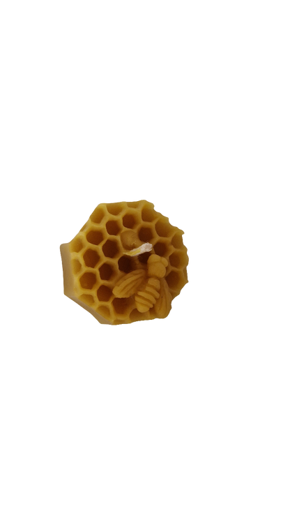Kerze "Biene auf Wabe"