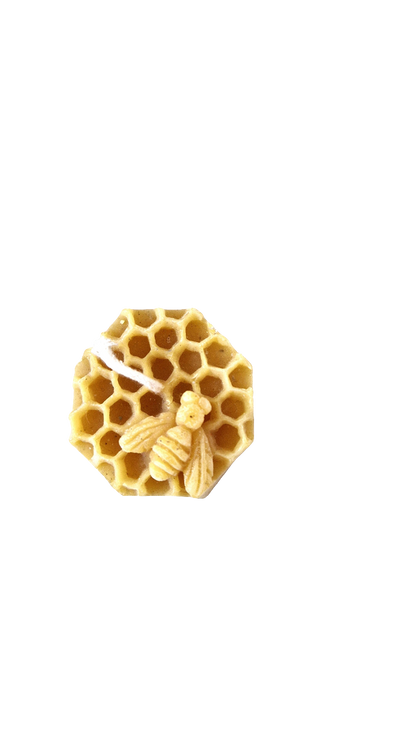 Kerze "Biene auf Wabe"